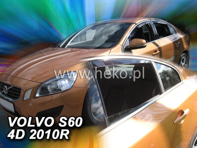 Volvo S60 2010-2018 (so zadnými) - deflektory Heko