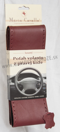 Bordový poťah volantu z pravej kože hladký