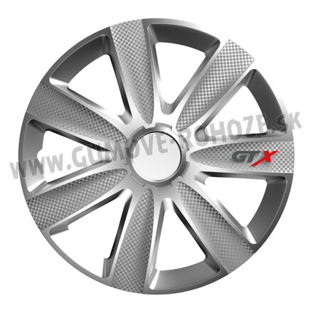 GTX Carbon Silver 14“ - puklice na disky Versaco