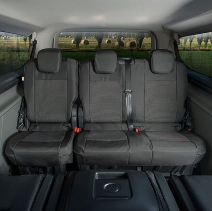 Presné autopoťahy Ford Tourneo Custom od 2024 (2 a 3-rad; 1+2)