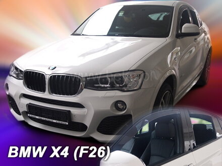BMW X4 (F26) 2014-2018 (so zadnými) - deflektory Heko