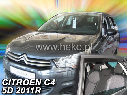 Citroen C4 2010-2021 (so zadnými) - deflektory Heko