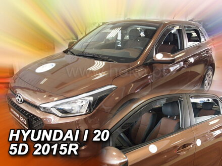 Hyundai i20 2014-2020 (so zadnými) - deflektory Heko