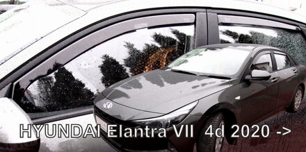 Hyundai Elantra od 2021 (so zadnými) - deflektory Heko