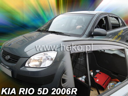 Kia Rio Htb 2005-2011 (so zadnými) - deflektory Heko