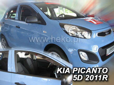 Kia Picanto 5-dverí 2011-2017 (predné) - deflektory Heko
