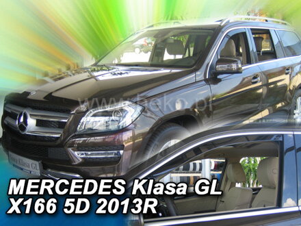 Mercedes GL X166 2013-2019 (predné) - deflektory Heko