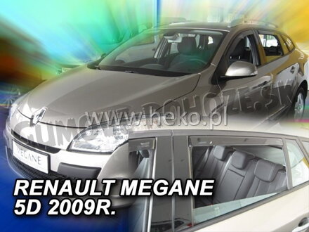 Renault Megane Combi 2009-2016 (so zadnými) - deflektory Heko
