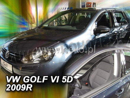 VW Golf VI Htb 5-dverí 2008-2012 (predné) - deflektory Heko