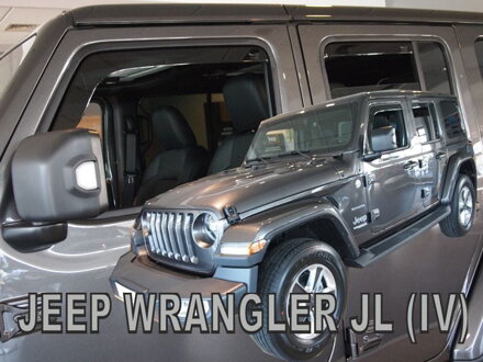 Jeep Wrangler JL od 2018 (so zadnými) - deflektory Heko