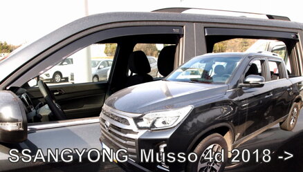 Ssangyong Musso od 2018 (so zadnými) - deflektory Heko