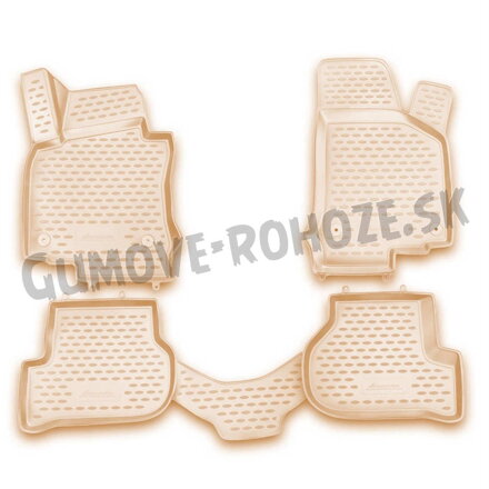 VW Golf VI 2008-2012 - autorohože s vysokým okrajom Béžové Novline