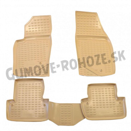 Volvo S60 2000-2010 - autorohože s vysokým okrajom Béžové Novline