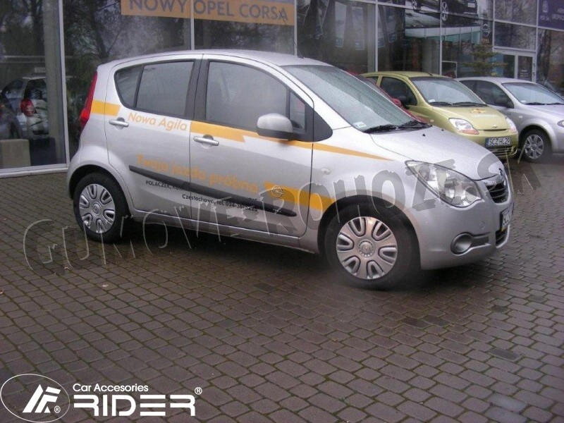 Opel Agila B 2008-2014 - ochranné lišty dverí Opel Agila B 2008-2014 - ochranné lišty dverí