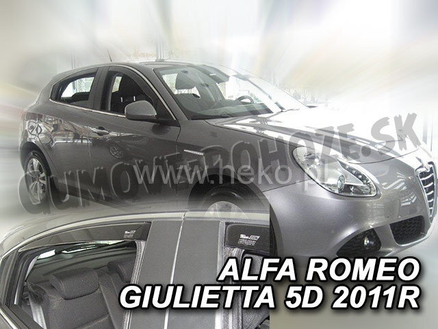 Alfa Romeo Giulietta od 2010 (so zadnými) - deflektory Heko Alfa Romeo Giulietta od 2010 (so zadnými) - deflektory Heko