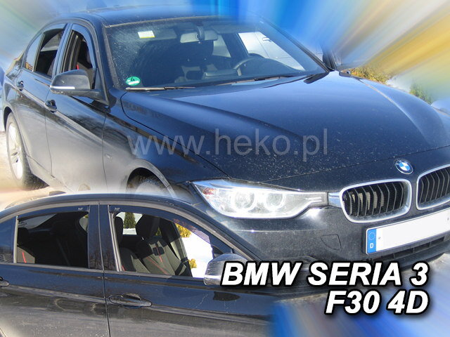 BMW 3 (F30) 2012-2019 (so zadnými) - deflektory Heko BMW 3 (F30) 2012-2019 (so zadnými) - deflektory Heko