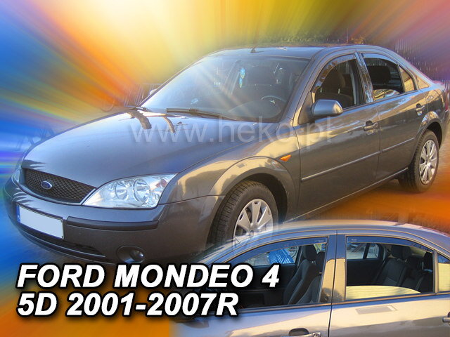 Ford Mondeo Sedan 2000-2007 (so zadnými) - deflektory Heko Ford Mondeo Sedan 2000-2007 (so zadnými) - deflektory Heko