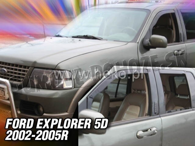 Ford Explorer 5-dverí 2002-2005 (so zadnými) - deflektory Heko Ford Explorer 5-dverí 2002-2005 (so zadnými) - deflektory Heko