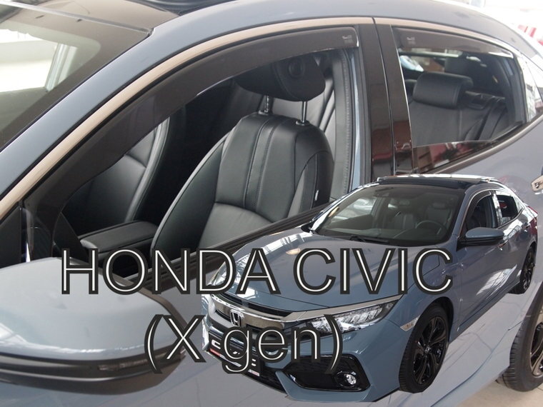 Honda Civic Htb 2017-2021 (so zadnými) - deflektory Heko Honda Civic Htb 2017-2021 (so zadnými) - deflektory Heko