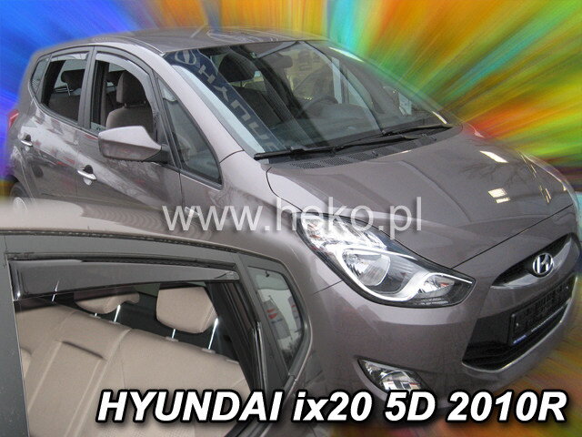 Hyundai ix20 od 2010 (so zadnými) - deflektory Heko Hyundai ix20 od 2010 (so zadnými) - deflektory Heko