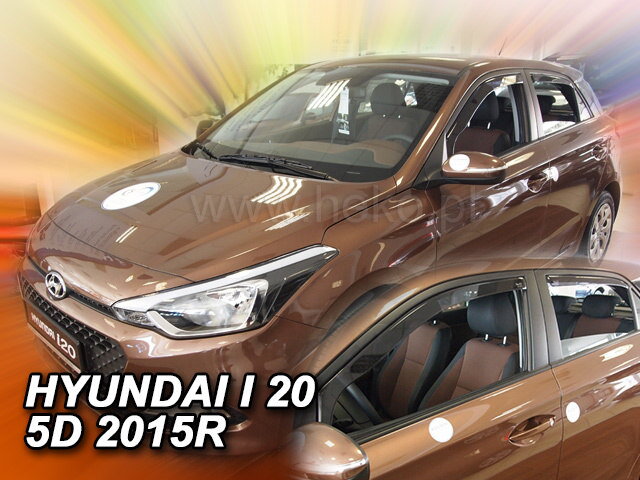 Hyundai i20 2014-2020 (so zadnými) - deflektory Heko Hyundai i20 2014-2020 (so zadnými) - deflektory Heko