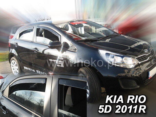 Kia Rio Htb 2011-2017 (so zadnými) - deflektory Heko Kia Rio Htb 2011-2017 (so zadnými) - deflektory Heko
