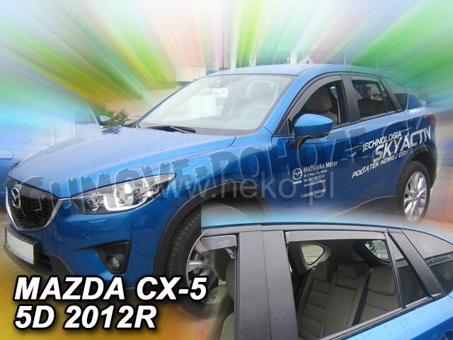 Mazda CX-5 2012-2017 (so zadnými) - deflektory Heko Mazda CX-5 2012-2017 (so zadnými) - deflektory Heko