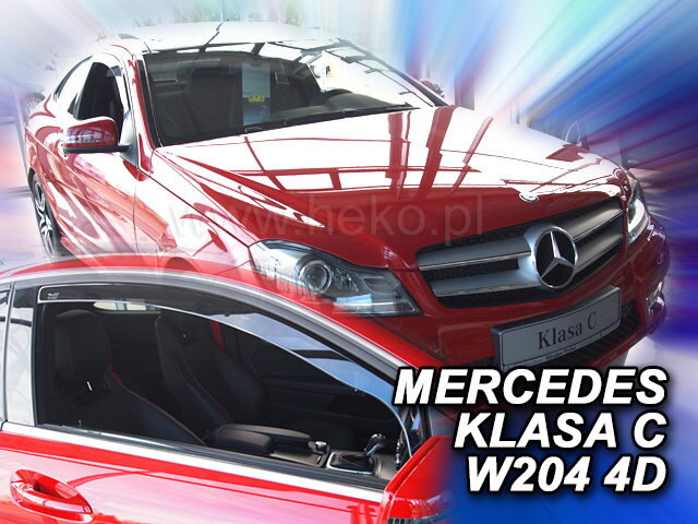Mercedes C W204 3-dvere 2007-2014 (predné) - deflektory Heko Mercedes C W204 3-dvere 2007-2014 (predné) - deflektory Heko