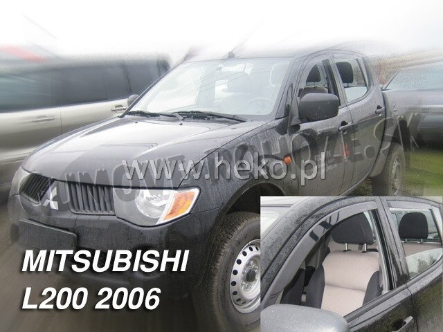 Mitsubishi L200 4-dvere 2005-2015 (so zadnými) - deflektory Heko Mitsubishi L200 4-dvere 2005-2015 (so zadnými) - deflektory Heko