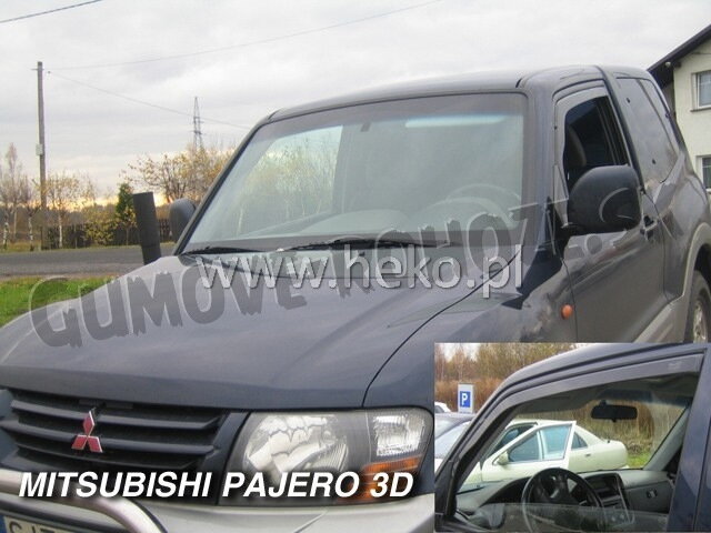 Mitsubishi Pajero 3-dvere od 2001 (predné) - deflektory Heko Mitsubishi Pajero 3-dvere od 2001 (predné) - deflektory Heko