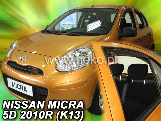 Nissan Micra 2010-2016 (so zadnými) - deflektory Heko Nissan Micra 2010-2016 (so zadnými) - deflektory Heko