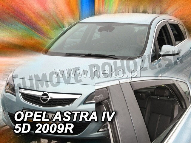 Opel Astra J Htb 2009-2015 (so zadnými) - deflektory Heko Opel Astra J Htb 2009-2015 (so zadnými) - deflektory Heko