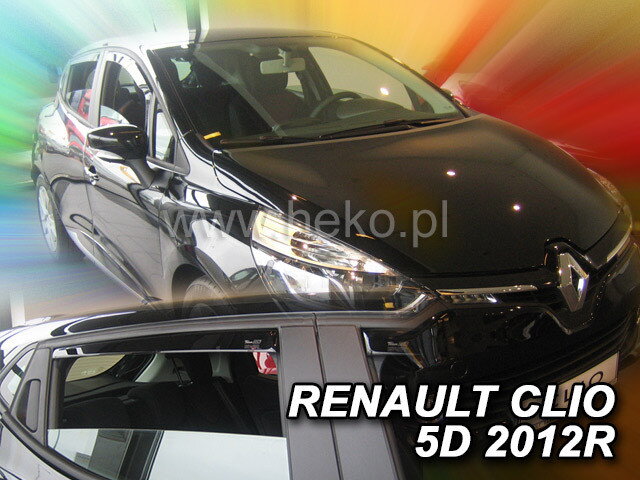 Renault Clio Htb 2012-2019 (so zadnými) - deflektory Heko Renault Clio Htb 2012-2019 (so zadnými) - deflektory Heko