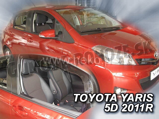 Toyota Yaris 5-dverí 2011-2020 (predné) - deflektory Heko Toyota Yaris 5-dverí 2011-2020 (predné) - deflektory Heko