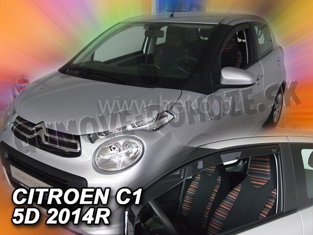 Citroen C1 5-dverí od 2014 (predné) - deflektory Heko Citroen C1 5-dverí od 2014 (predné) - deflektory Heko