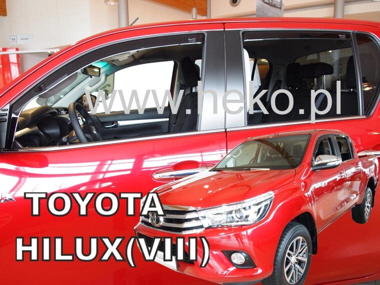 Toyota Hilux 4-dvere od 2015 (so zadnými) - deflektory Heko Toyota Hilux 4-dvere od 2015 (so zadnými) - deflektory Heko