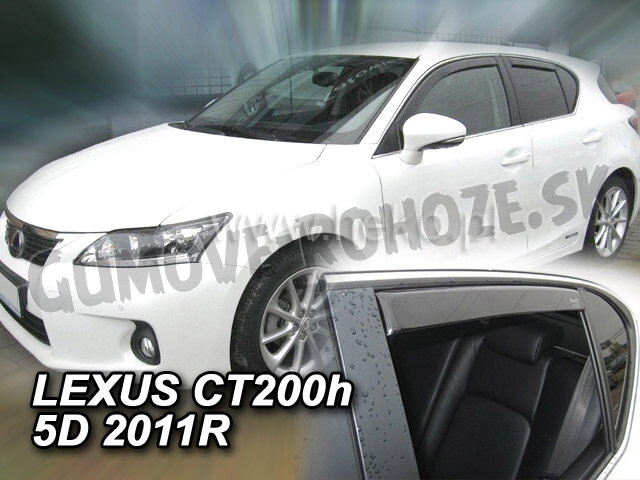 Lexus CT 200h od 2011 (so zadnými) - deflektory Heko Lexus CT 200h od 2011 (so zadnými) - deflektory Heko
