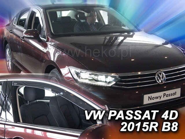 VW Passat B8 2014-2023 (predné) - deflektory Heko VW Passat B8 2014-2023 (predné) - deflektory Heko