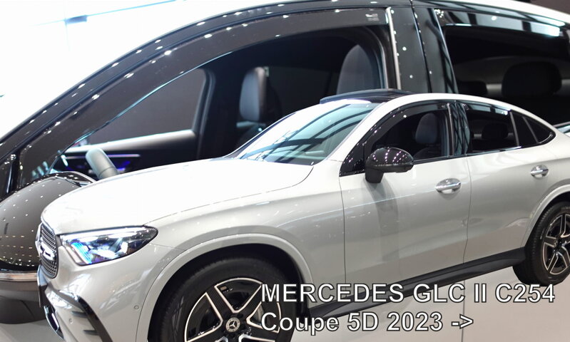 Mercedes GLC Coupé II C254 od 2023 (so zadnými) - deflektory Heko Mercedes GLC Coupé II C254 od 2023 (so zadnými) - deflektory Heko
