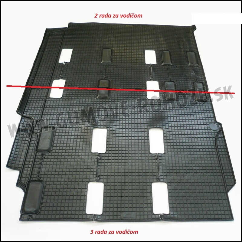 VW T5 2003-2015 (2+3 rada) - autorohože gumové Petex VW T5 2003-2015 (2+3 rada) - autorohože gumové Petex